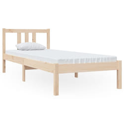 vidaXL Solid Wood Bed Frame Wooden Platform Bed Multi Colours Multi Sizes - brown, 75 x 190 cm