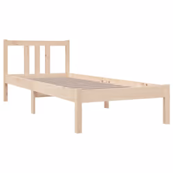 vidaXL Solid Wood Bed Frame Wooden Platform Bed Multi Colours Multi Sizes - brown, 75 x 190 cm