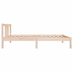 vidaXL Solid Wood Bed Frame Wooden Platform Bed Multi Colours Multi Sizes - brown, 75 x 190 cm - Additional view 5