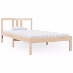 vidaXL Solid Wood Bed Frame Wooden Platform Bed Multi Colours Multi Sizes - brown, 90 x 190 cm