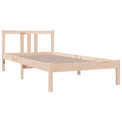 vidaXL Solid Wood Bed Frame Wooden Platform Bed Multi Colours Multi Sizes - brown, 90 x 190 cm