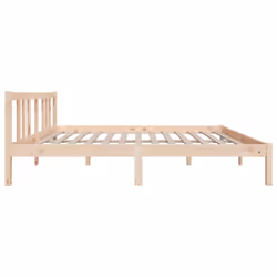 vidaXL Bed Frame Bed Base Wooden Platform Bed Solid Wood 135x190 cm Double - Additional view 5