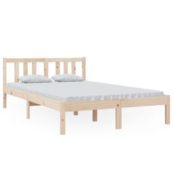 vidaXL Solid Wood Bed Frame Wooden Platform Bed Multi Colours Multi Sizes - brown, 120 x 200 cm