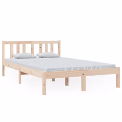 vidaXL Solid Wood Bed Frame Wooden Platform Bed Multi Colours Multi Sizes - brown, 120 x 200 cm