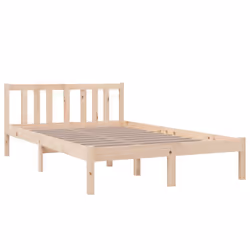 vidaXL Solid Wood Bed Frame Wooden Platform Bed Multi Colours Multi Sizes - brown, 120 x 200 cm
