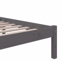 vidaXL Solid Wood Bed Frame Wooden Platform Bed Multi Colours Multi Sizes - grey, 120 x 200 cm - Additional view 6