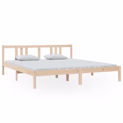 vidaXL Solid Wood Bed Frame Wooden Platform Bed Multi Colours Multi Sizes - brown, 180 x 200 cm
