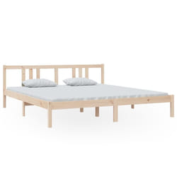 vidaXL Solid Wood Bed Frame Wooden Platform Bed Multi Colours Multi Sizes - brown, 180 x 200 cm