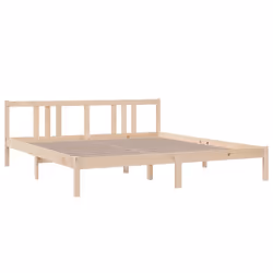 vidaXL Solid Wood Bed Frame Wooden Platform Bed Multi Colours Multi Sizes - brown, 180 x 200 cm