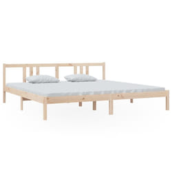 vidaXL Solid Wood Bed Frame Wooden Platform Bed Multi Colours Multi Sizes - brown, 200 x 200 cm