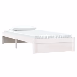 vidaXL Solid Wood Bed Frame Bedroom Bedstead Bed Base Multi Colours/Sizes - white, 90 x 190 cm - Additional view 3