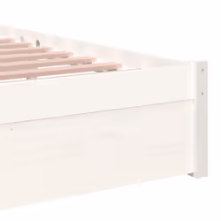vidaXL Solid Wood Bed Frame Bedroom Bedstead Bed Base Multi Colours/Sizes - white, 90 x 190 cm - Additional view 7
