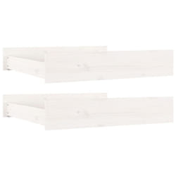 vidaXL 2x Solid Wood Pine Bed Drawers Bed Storage Unit Multi Colours/Sizes - white, 90 x 78 x 18 cm