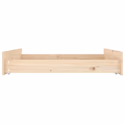 vidaXL 2x Solid Wood Pine Bed Drawers Bed Storage Unit Multi Colours/Sizes - brown, 90 x 93 x 18 cm - Additional view 5