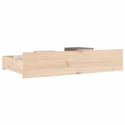 vidaXL Bed Drawers Bedroom Wooden Bed Box Storage Unit 4 pcs Solid Wood Pine - brown, 90 x 57 x 18 cm - Additional view 6
