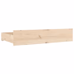 vidaXL Bed Drawers Bedroom Wooden Bed Box Storage Unit 4 pcs Solid Wood Pine - brown, 95 x 57 x 18 cm - Additional view 3
