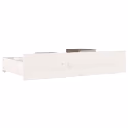 vidaXL Bed Drawers Bedroom Wooden Bed Box Storage Unit 4 pcs Solid Wood Pine - white, 95 x 57 x 18 cm - Additional view 6
