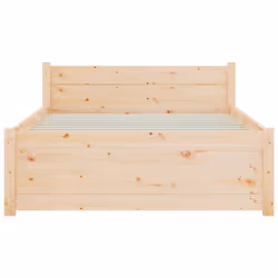 vidaXL Solid Wood Bed Frame Home Wooden Bedstead Bed Base Multi Colours/Sizes - brown, 90 x 200 cm - Additional view 5