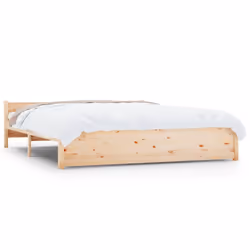 vidaXL Solid Wood Bed Frame Home Wooden Bedstead Bed Base Multi Colours/Sizes - brown, 160 x 200 cm