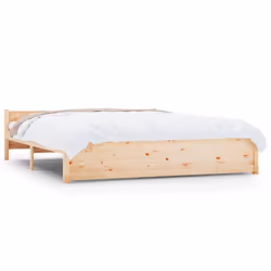 vidaXL Solid Wood Bed Frame Home Wooden Bedstead Bed Base Multi Colours/Sizes - brown, 200 x 200 cm