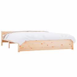 vidaXL Solid Wood Bed Frame Home Wooden Bedstead Bed Base Multi Colours/Sizes - brown, 200 x 200 cm