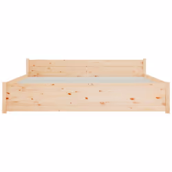 vidaXL Solid Wood Bed Frame Home Wooden Bedstead Bed Base Multi Colours/Sizes - brown, 200 x 200 cm - Additional view 5
