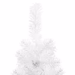 vidaXL Slim Artificial Half Christmas Tree with Stand Xmas Artificial Tree - white, 120 cm