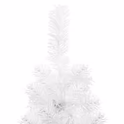vidaXL Slim Artificial Half Christmas Tree with Stand Xmas Artificial Tree - white, 150 cm