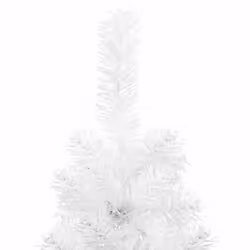 vidaXL Slim Artificial Half Christmas Tree with Stand Xmas Artificial Tree - white, 210 cm - Additional view 4