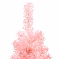 vidaXL Slim Artificial Half Christmas Tree with Stand Xmas Artificial Tree - pink, 150 cm - Additional view 4