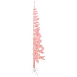 vidaXL Slim Artificial Half Christmas Tree with Stand Xmas Artificial Tree - pink, 180 cm