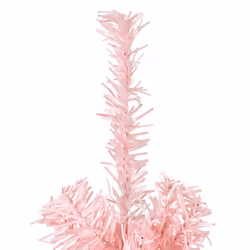 vidaXL Slim Artificial Half Christmas Tree with Stand Xmas Artificial Tree - pink, 240 cm - Additional view 5