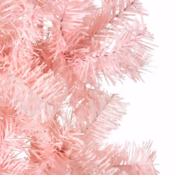 vidaXL Slim Artificial Half Christmas Tree with Stand Xmas Artificial Tree - pink, 240 cm - Additional view 6