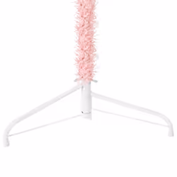 vidaXL Slim Artificial Half Christmas Tree with Stand Xmas Artificial Tree - pink, 240 cm - Additional view 7