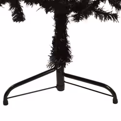 vidaXL Slim Artificial Half Christmas Tree with Stand Xmas Artificial Tree - black, 120 cm - Additional view 5