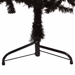 vidaXL Slim Artificial Half Christmas Tree with Stand Xmas Artificial Tree - black, 150 cm - Additional view 5