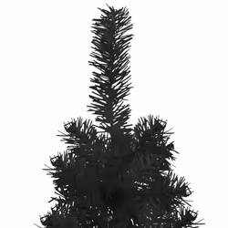 vidaXL Slim Artificial Half Christmas Tree with Stand Xmas Artificial Tree - black, 240 cm - Additional view 4