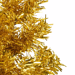 vidaXL Slim Artificial Half Christmas Tree with Stand Xmas Artificial Tree - gold, 120 cm - Additional view 5