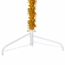 vidaXL Slim Artificial Half Christmas Tree with Stand Xmas Artificial Tree - gold, 120 cm - Additional view 6