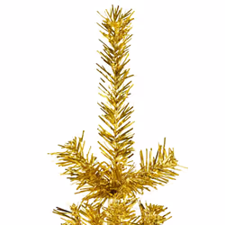 vidaXL Slim Artificial Half Christmas Tree with Stand Xmas Artificial Tree - gold, 180 cm