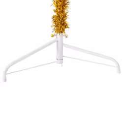 vidaXL Slim Artificial Half Christmas Tree with Stand Xmas Artificial Tree - gold, 180 cm - Additional view 4
