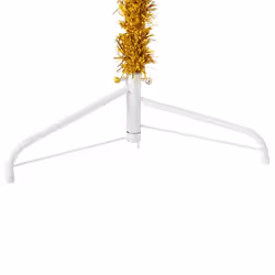 vidaXL Slim Artificial Half Christmas Tree with Stand Xmas Artificial Tree - gold, 210 cm - Additional view 4