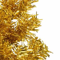 vidaXL Slim Artificial Half Christmas Tree with Stand Xmas Artificial Tree - gold, 240 cm - Additional view 4