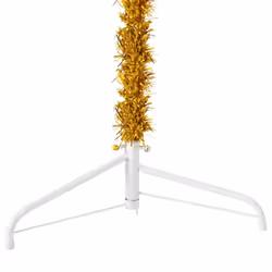 vidaXL Slim Artificial Half Christmas Tree with Stand Xmas Artificial Tree - gold, 240 cm - Additional view 5