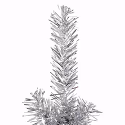 vidaXL Slim Artificial Half Christmas Tree with Stand Xmas Artificial Tree - silver, 120 cm - Additional view 4