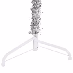 vidaXL Slim Artificial Half Christmas Tree with Stand Xmas Artificial Tree - silver, 120 cm - Additional view 6