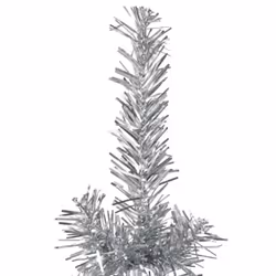 vidaXL Slim Artificial Half Christmas Tree with Stand Xmas Artificial Tree - silver, 240 cm - Additional view 4
