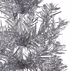 vidaXL Slim Artificial Half Christmas Tree with Stand Xmas Artificial Tree - silver, 240 cm - Additional view 5