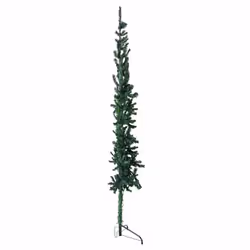 vidaXL Slim Artificial Half Christmas Tree with Stand Xmas Artificial Tree - green, 240 cm - Additional view 4