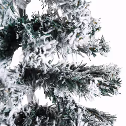 vidaXL Slim Artificial Half Christmas Tree with Stand Xmas Artificial Tree - white and green, 150 cm - Additional view 5